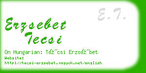 erzsebet tecsi business card
